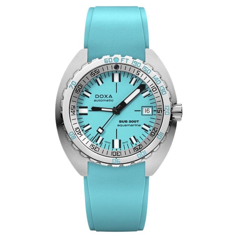 Doxa Sub 300T Aquamarine 42mm Automatic Men's Watch 840.10.241.25 For Sale
