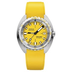 Doxa Sub 300T Divingstar Yellow and Rubber Strap Watch 840.10.361.31