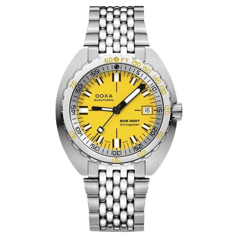 Doxa Sub 300T Divingstar Yellow Dial Stainless Steel Watch 840.10.361.10
