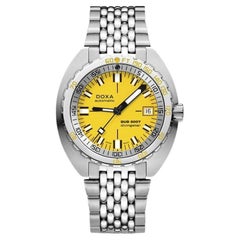 Doxa Montre Sub 300T Divingstar à cadran jaune en acier inoxydable 840.10.361.10