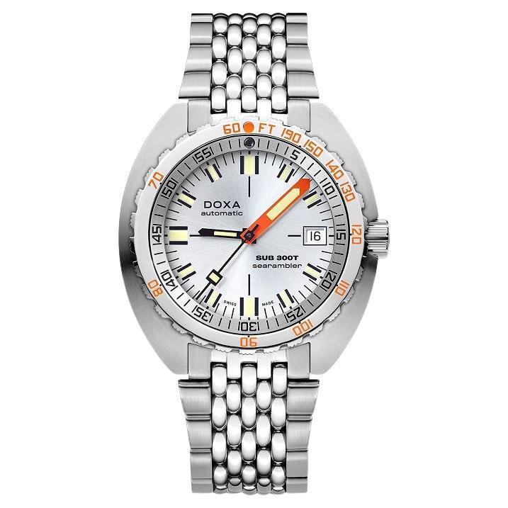 Doxa Sub 300T Searambler Silver Dial Stainless Steel Watch 840.10.021.10