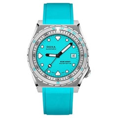 Montre homme Doxa Sub 600T Aquamarine Turquoise et bracelet caoutchouc 862.10.241.25