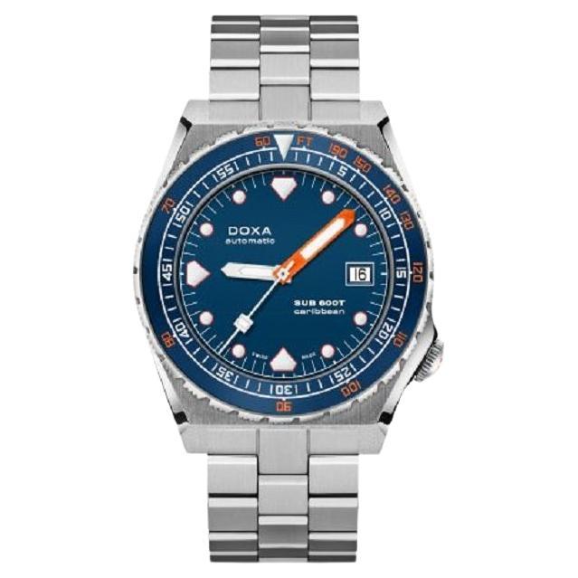 Doxa Sub 600T Caribbean Stainless Steel Ceramic Men's Watch 861.10.201.10 For Sale