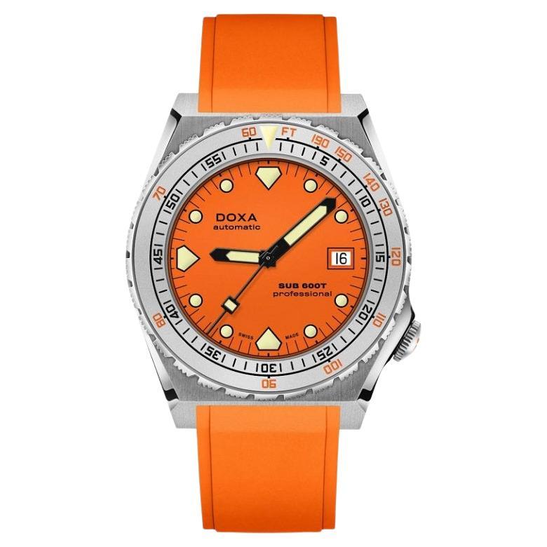 Doxa Sub 600T Professional Orange Dial and Rubber Strap Watch 862.10.351.21