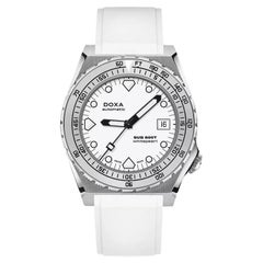 Doxa Sub 600T WhitePearl 40mm White and Rubber Strap Men's Watch 862.10.011.23