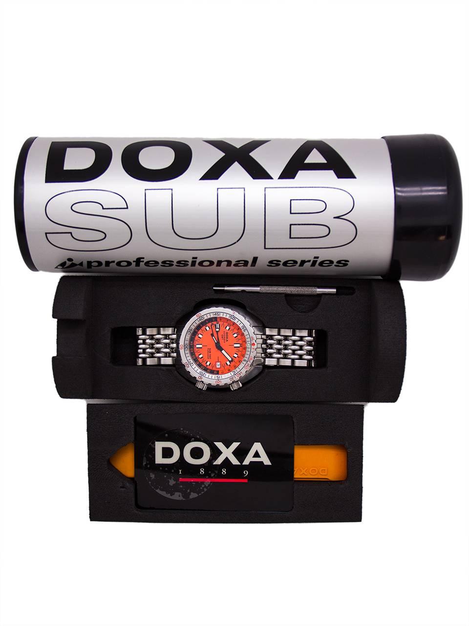 Doxa Sub 750T GMT Box and Papers, 2007 In Excellent Condition In West Hollywood, CA