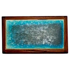 Doyle Lane's Blue Craquelure Fliesenset in Hand Made Palisanderholzbox