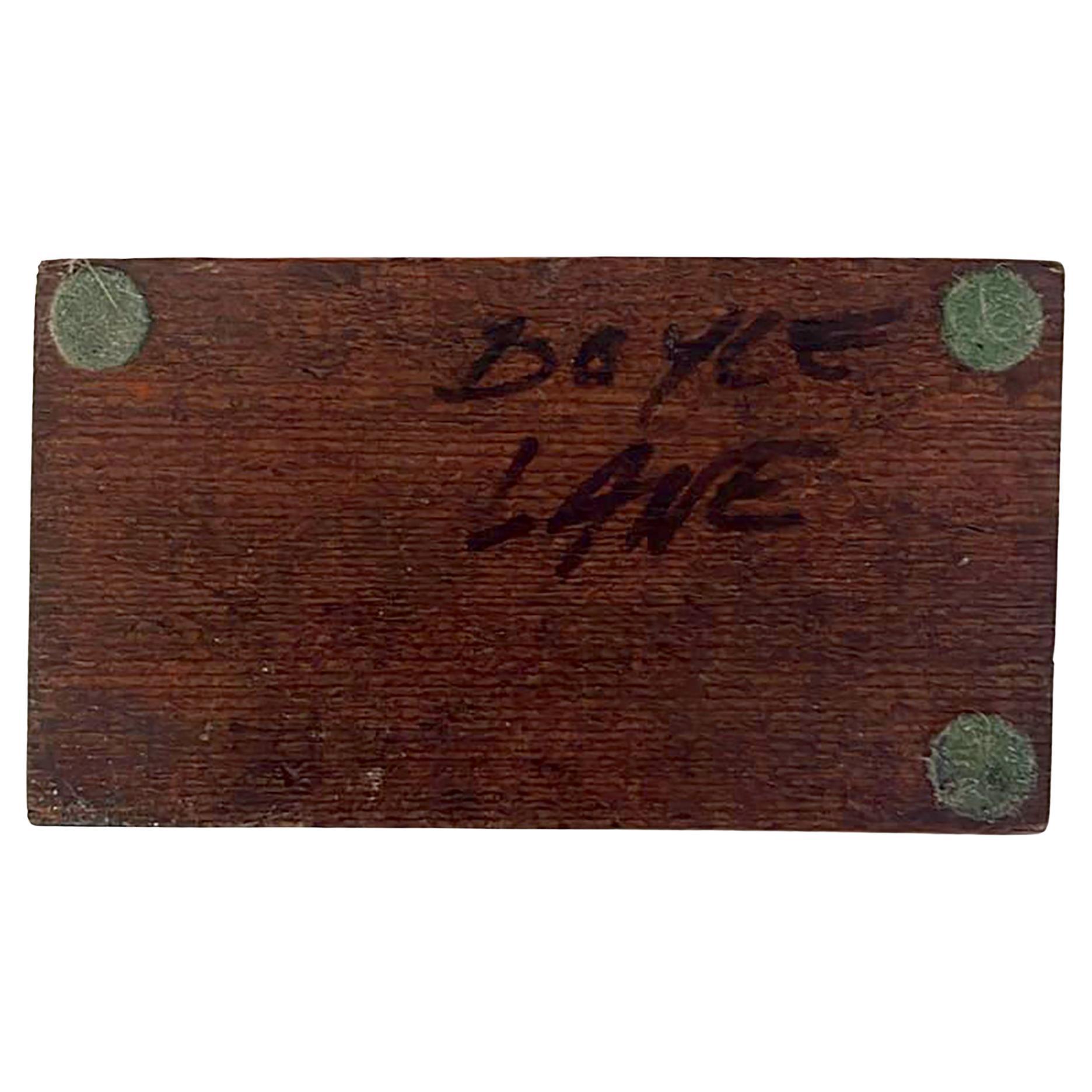 Doyle Lane Blue Craquelure Tile Set in Hand Made Rosewood Box (Ensemble de carreaux en craquelure bleue dans un coffret en bois de rose fait à la main)  en vente 1