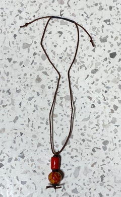 Doyle Lane California Studio Pottery Mid-Century Modern Ceramic Bead Necklace