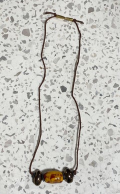 Doyle Lane California Studio Pottery Mid-Century Modern Ceramic Bead Necklace