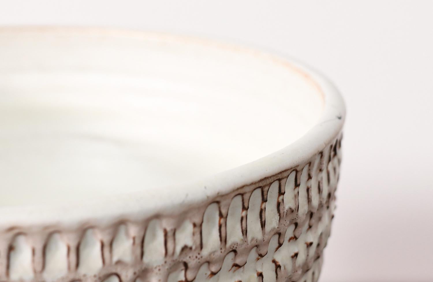 Mid-20th Century Doyle Lane Glazed Ceramic Footed Bowl