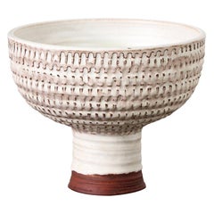 Doyle Lane Glazed Ceramic Footed Bowl