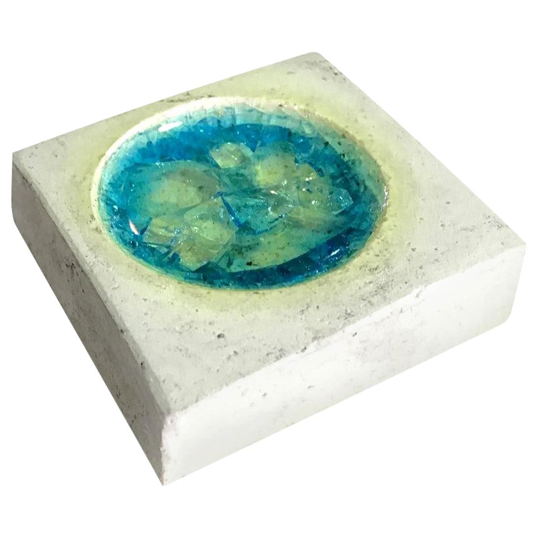 Doyle Lane MidCentury Modern Rare Colored Glass Ceramic Pottery Square