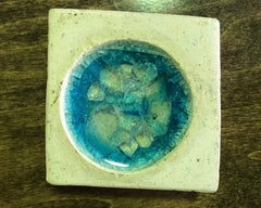 Seltene Farbige Glaskeramik-Töpferei in quadratischer Form von Doyle Lane, Moderne der Mitte des Jahrhunderts