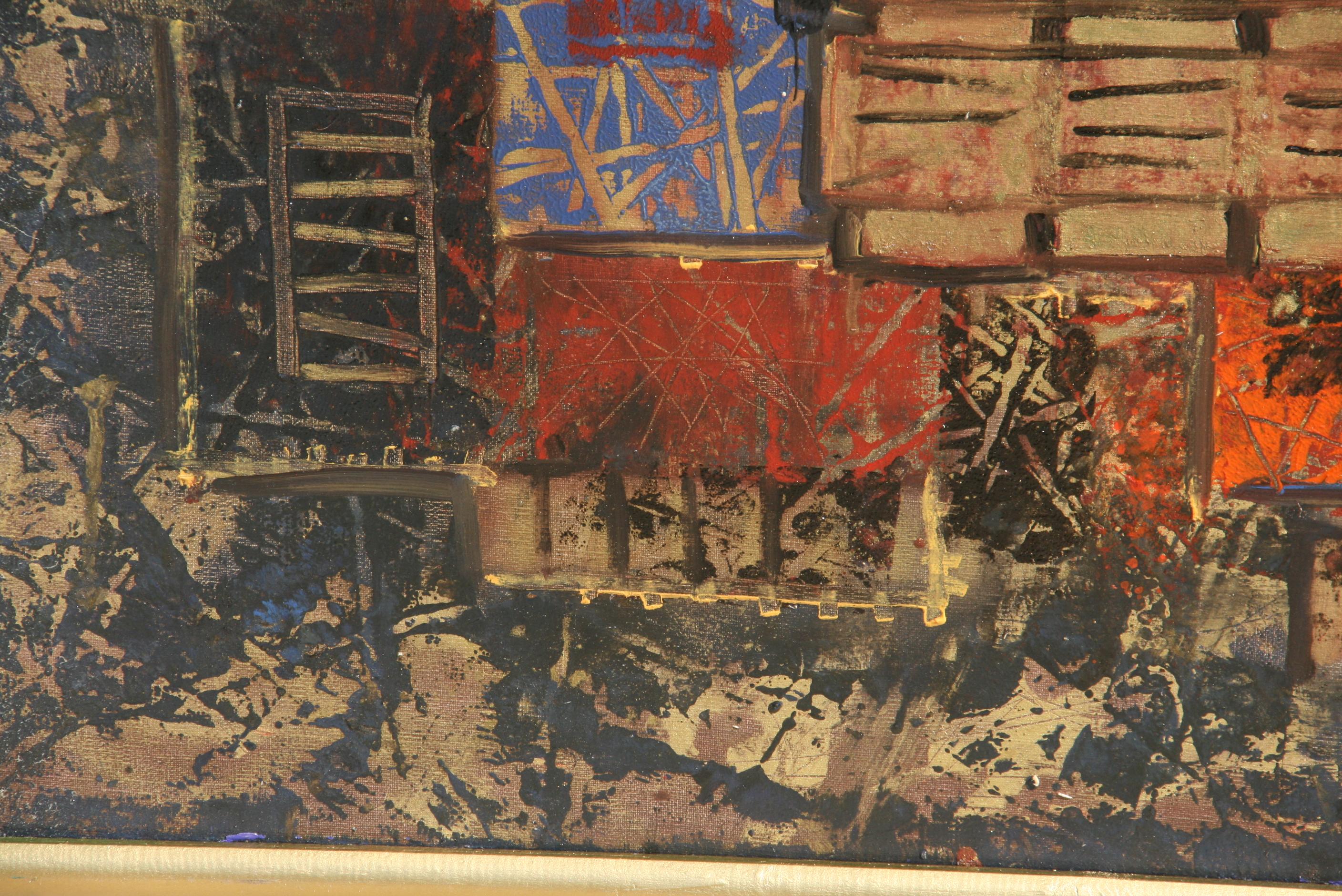 Pittura ad olio espressionista astratta moderna di grandi dimensioni in vendita 2