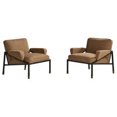 D.R. Bates und Jackson Gregory, Jr., Loungesessel, Metall, Stoff, USA, 1955