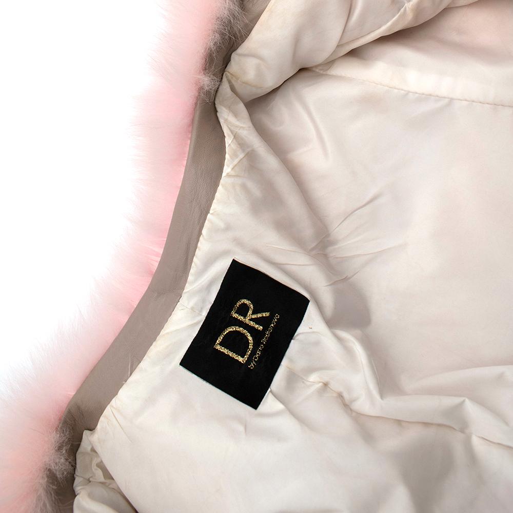 DR by Daria Radionova Pink Fox Fur Jacket - Size S In Excellent Condition In London, GB
