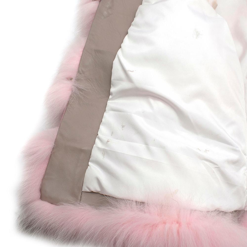 DR by Daria Radionova Pink Fox Fur Jacket - Size S 1