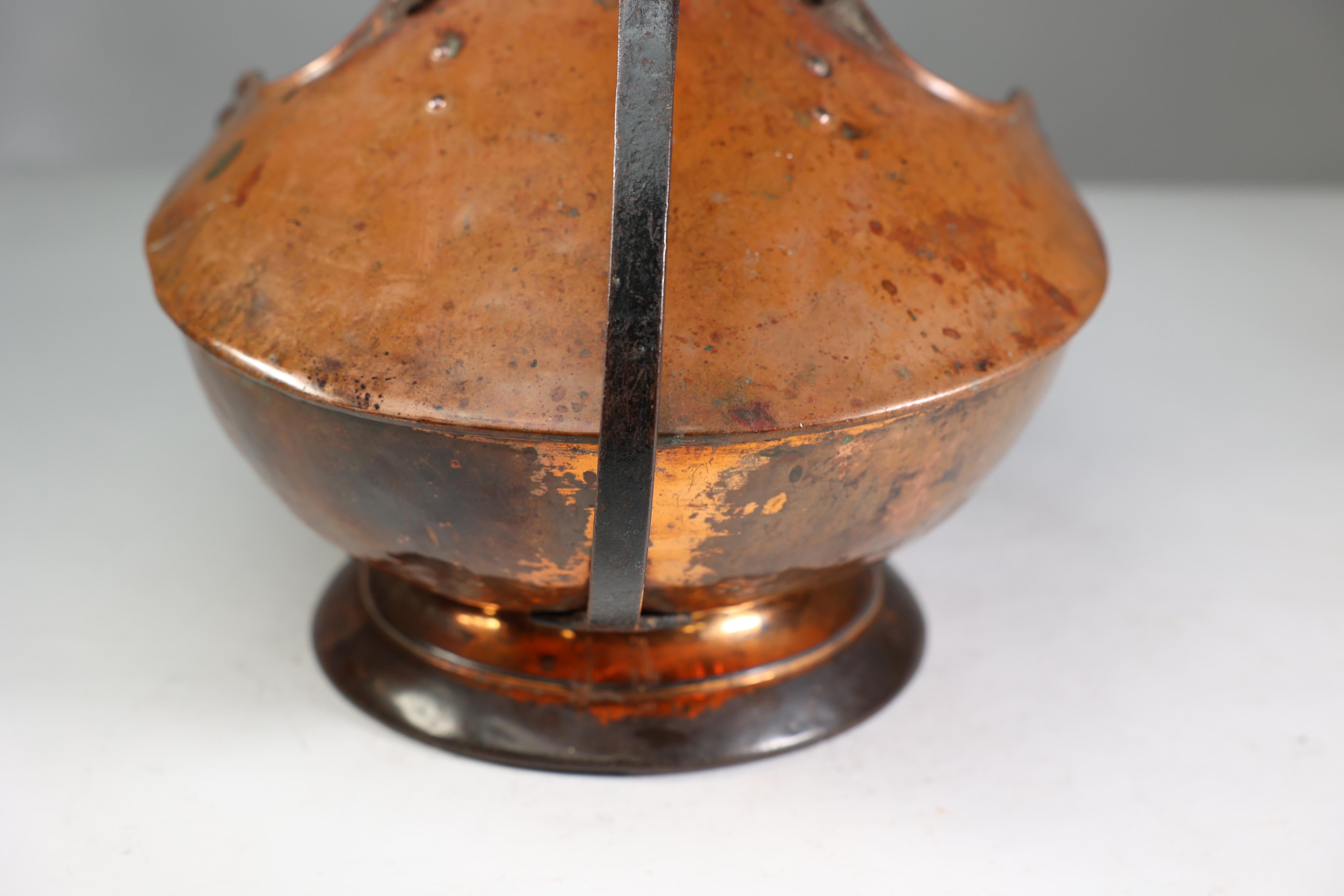 Dr C Dresser Benham & Froud. An Aesthetic Movement brass fire bucket and shovel. For Sale 6