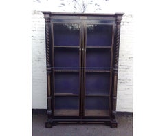 Dr C Dresser Attr. Aesthetic Movement Incised, Gilded & Ebonized Display Cabinet