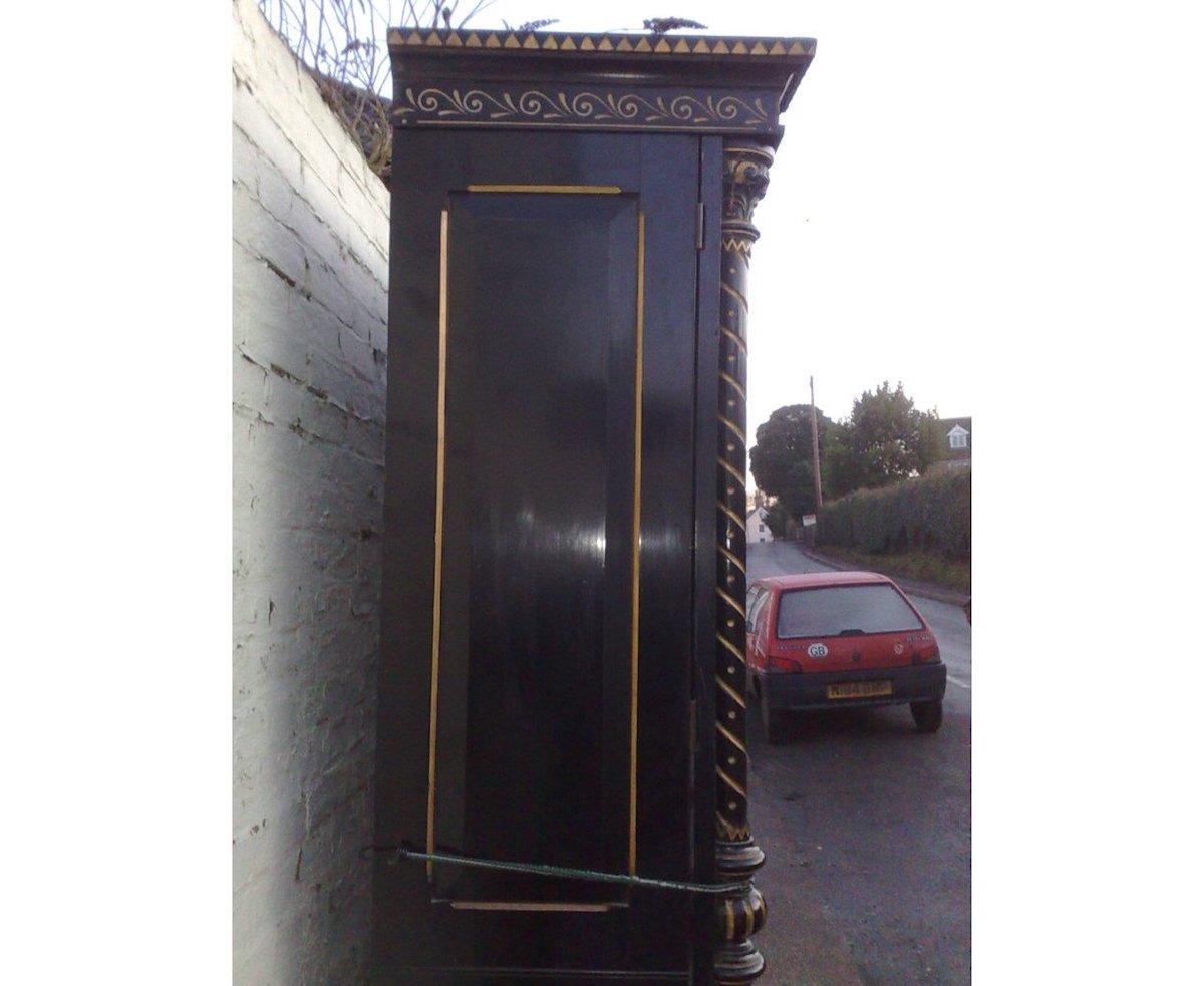 Dr C Dresser Attr. Aesthetic Movement Incised, Gilded & Ebonized Display Cabinet For Sale 2
