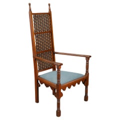 Dr C Dresser, attribué Fauteuil en noyer de style mauresque