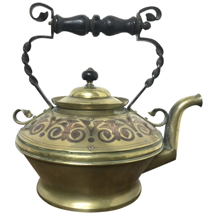 Dr C Dresser for Benham & Froud a Rare Brass and Copper Teapot