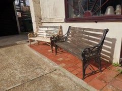 Dr C Dresser for Coalbrookdale Two ‘Medieval’ Pattern Cast Iron Garden Benches