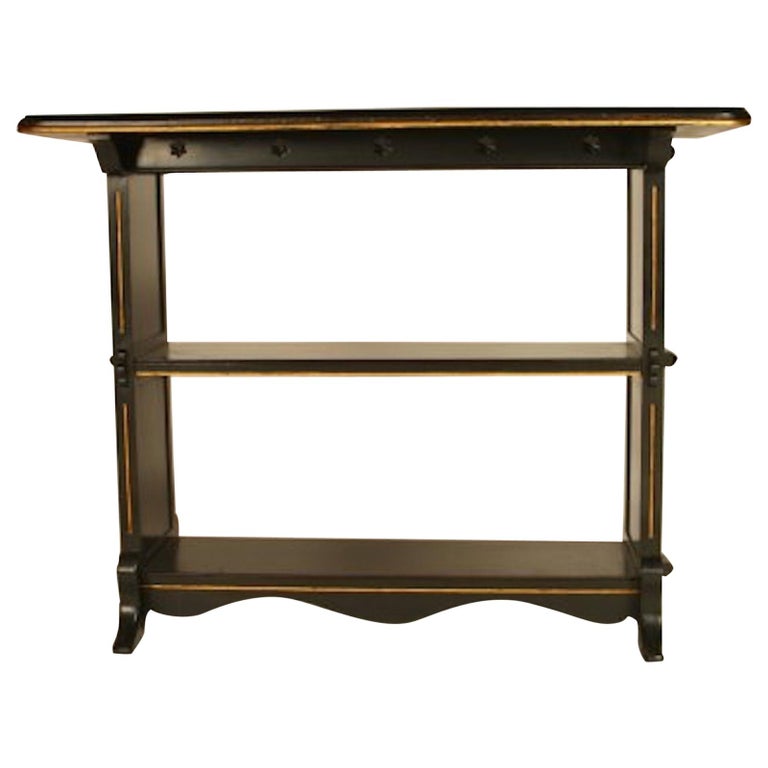 Dr C. Dresser, Style of, Aesthetic Movement Carved, Gilded & Ebonized Side Table For Sale