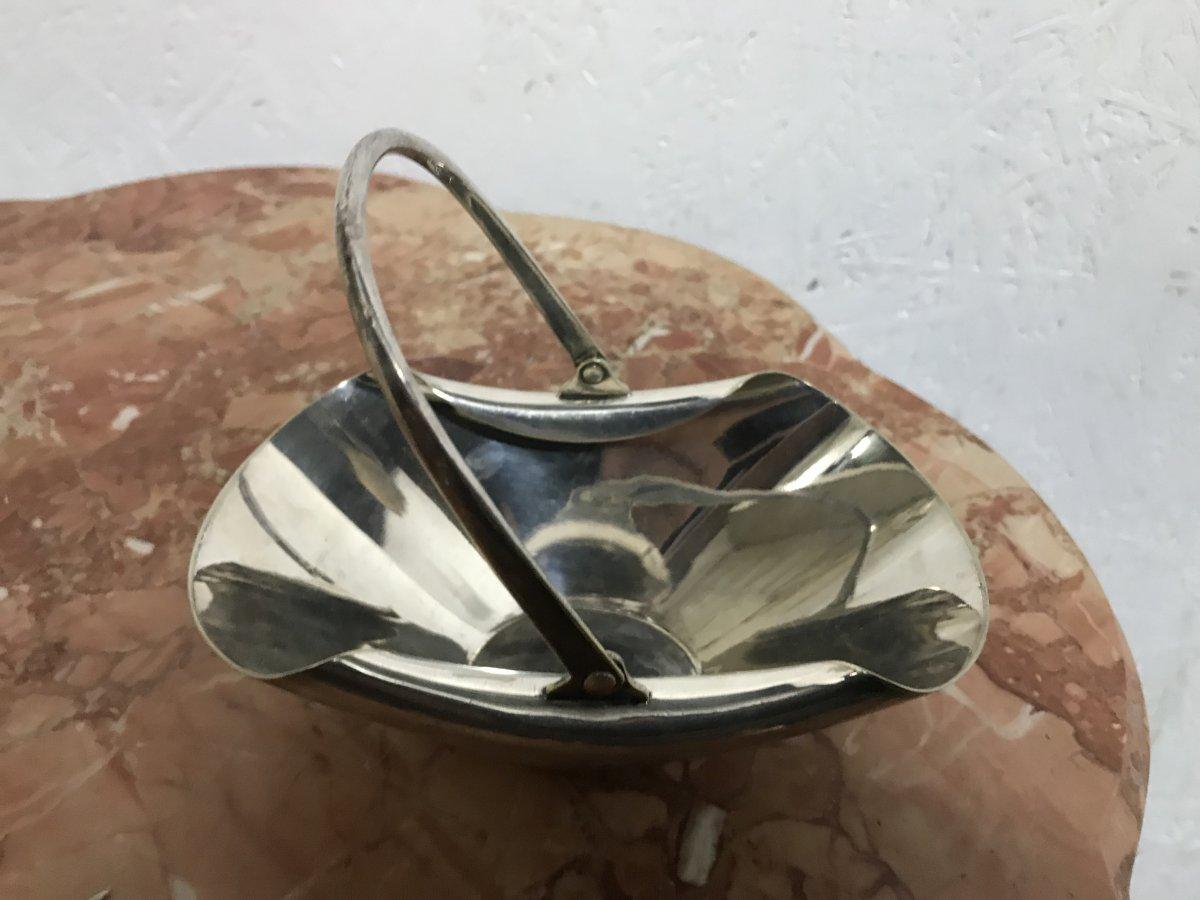 Aesthetic Movement Dr Christopher Dresser, Hukin & Heath, a Silver Plated Handled Sweet Meat Dish