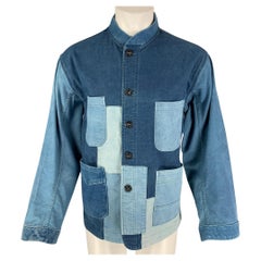 DR. COLLECTORS Size M Indigo Patchwork Cotton Worker Jacket