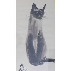 Dr. David Kwo Da-Wei Lithographie chinoise en édition limitée "Chat siamois de Sheba"