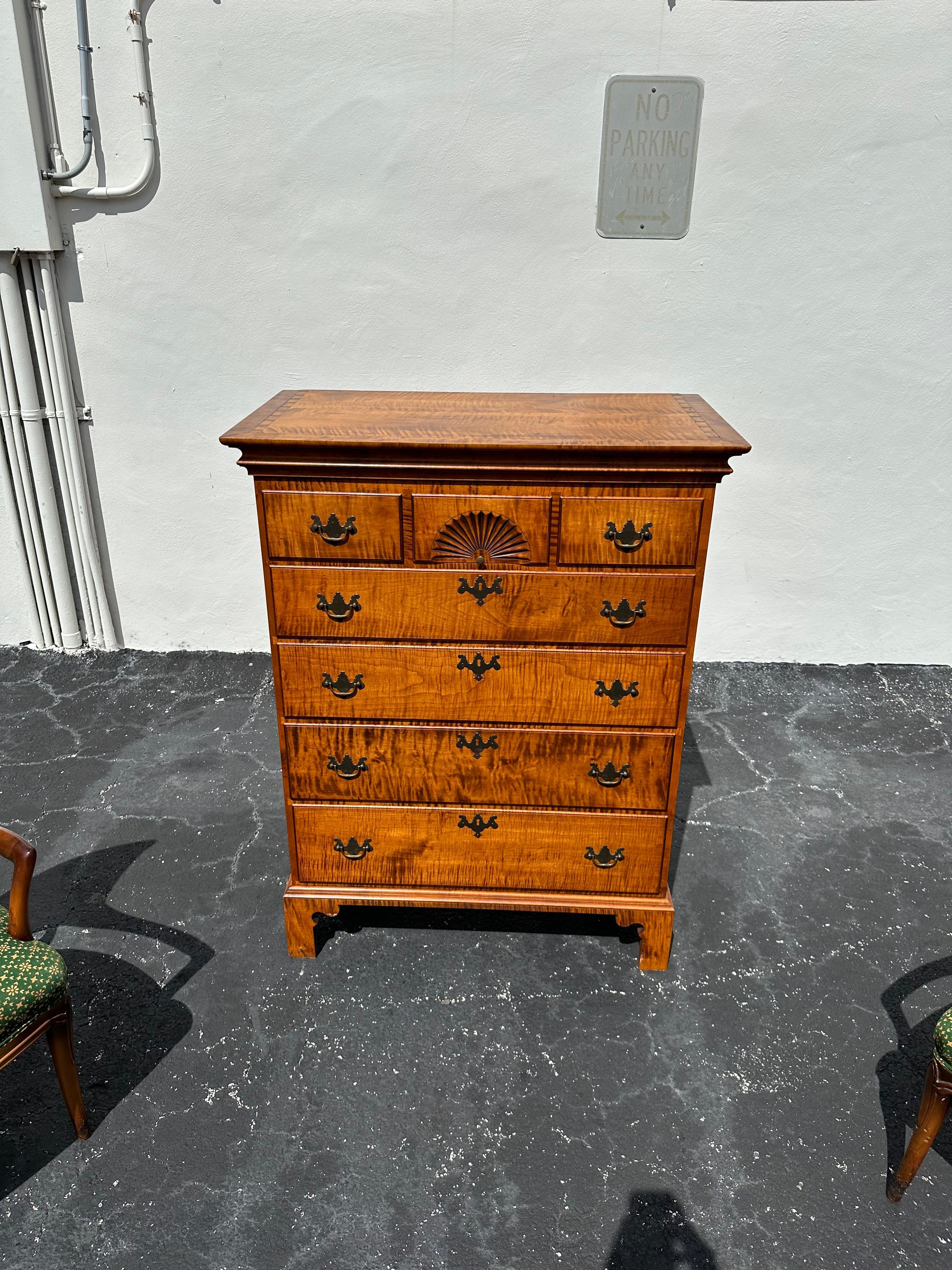 American D.R. Dimes Maple Tall chest of drawers