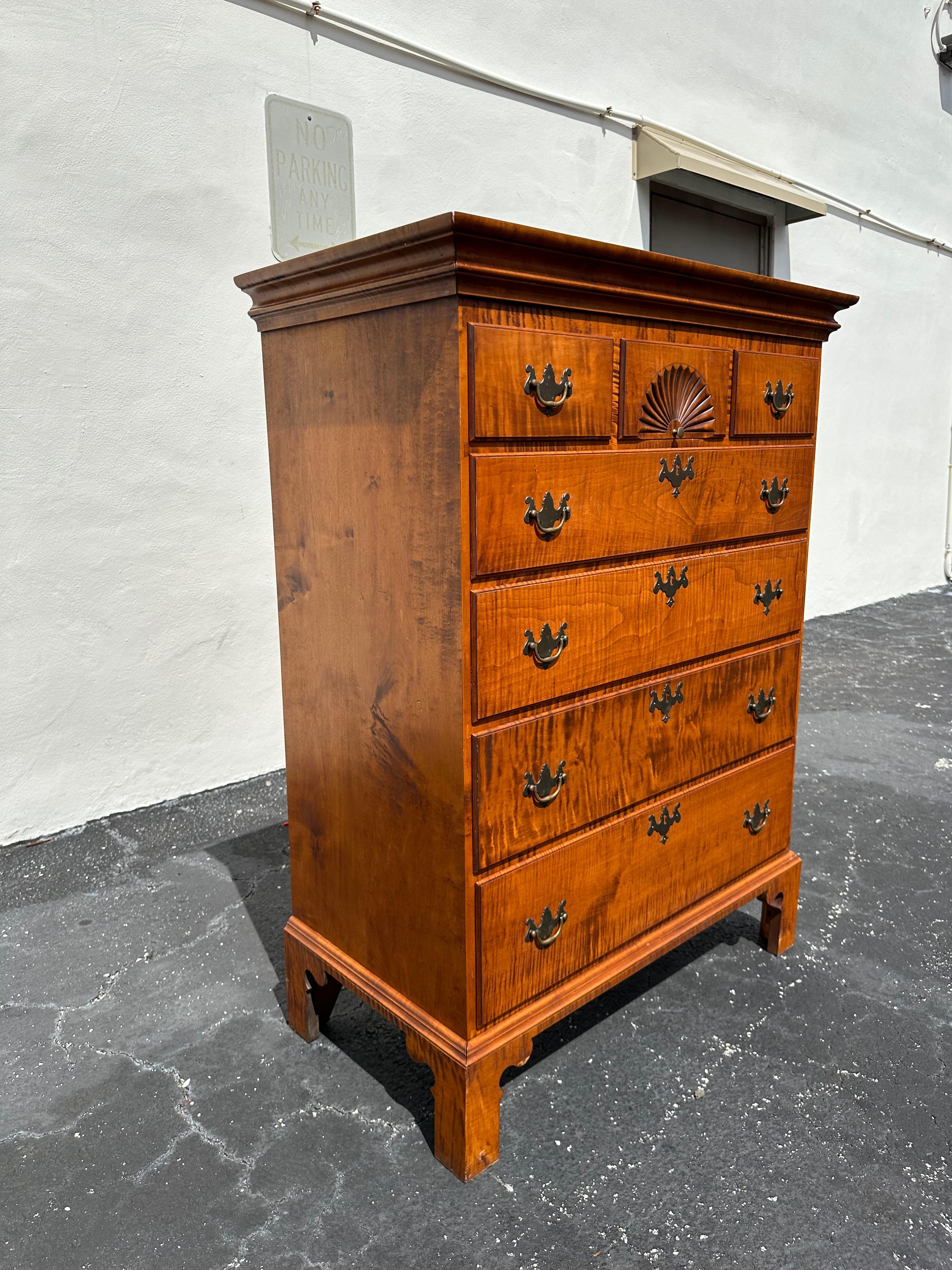 20th Century D.R. Dimes Maple Tall chest of drawers