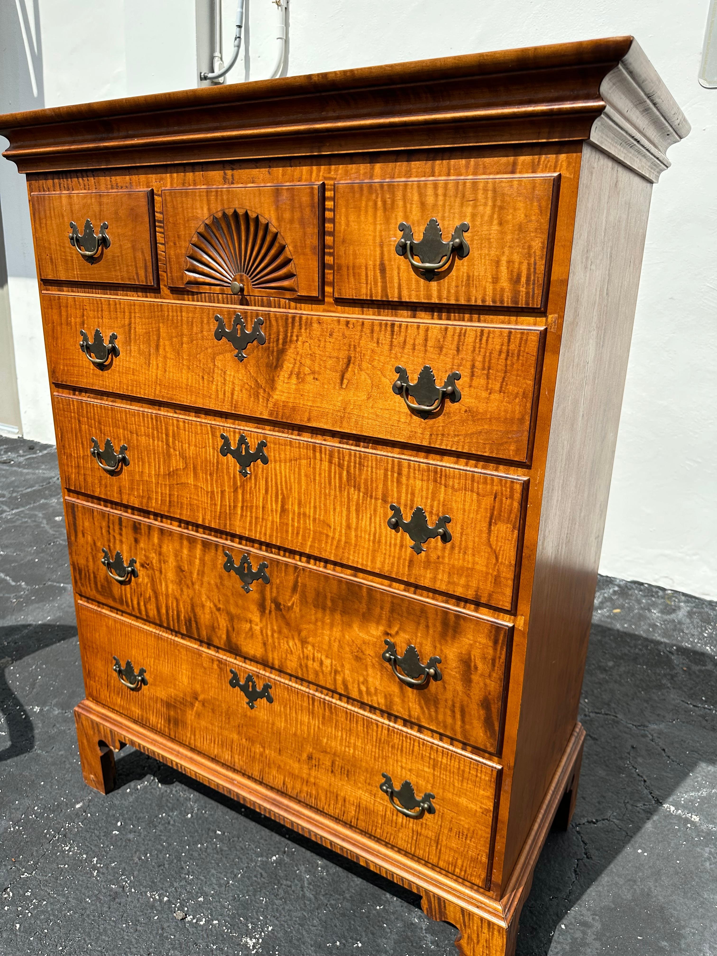 Wood D.R. Dimes Maple Tall chest of drawers