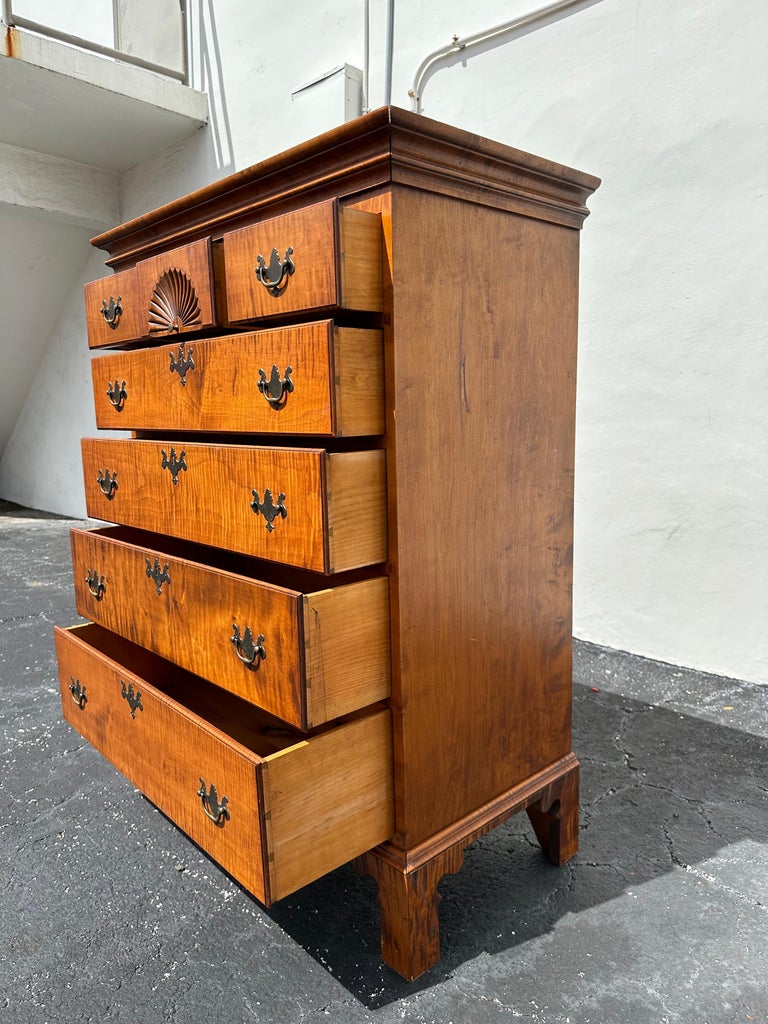 D.R. Dimes Maple Tall chest of drawers at 1stDibs