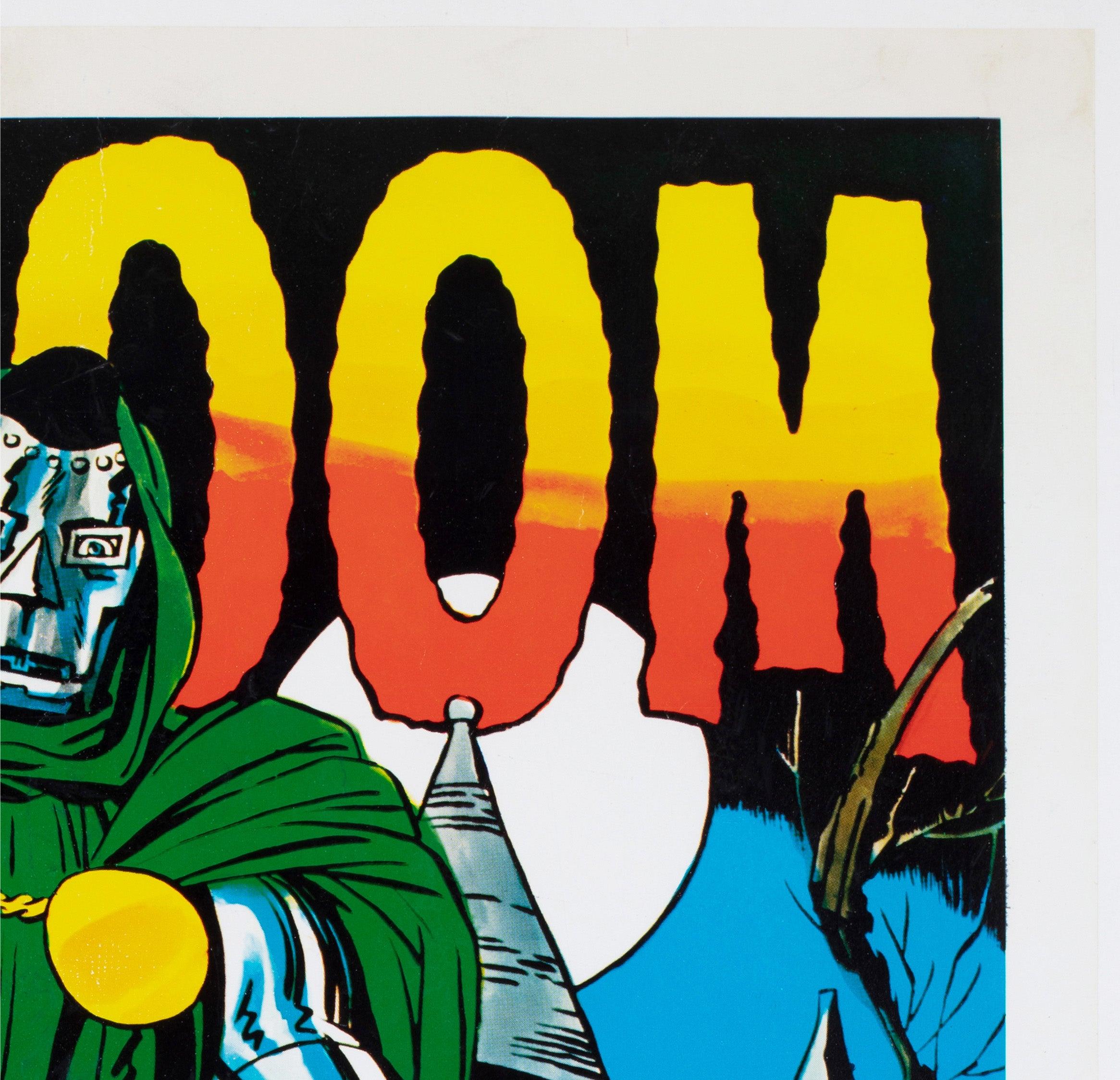Dr Doom 1970 Marvel Poster, Jack Kirby In Good Condition For Sale In Bath, Somerset