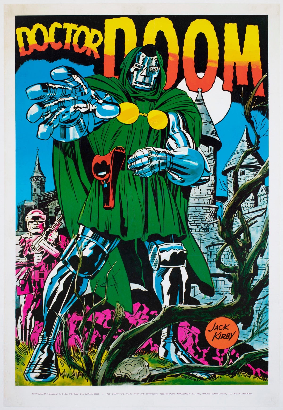 Dr Doom 1970 Marvel Poster, Jack Kirby For Sale