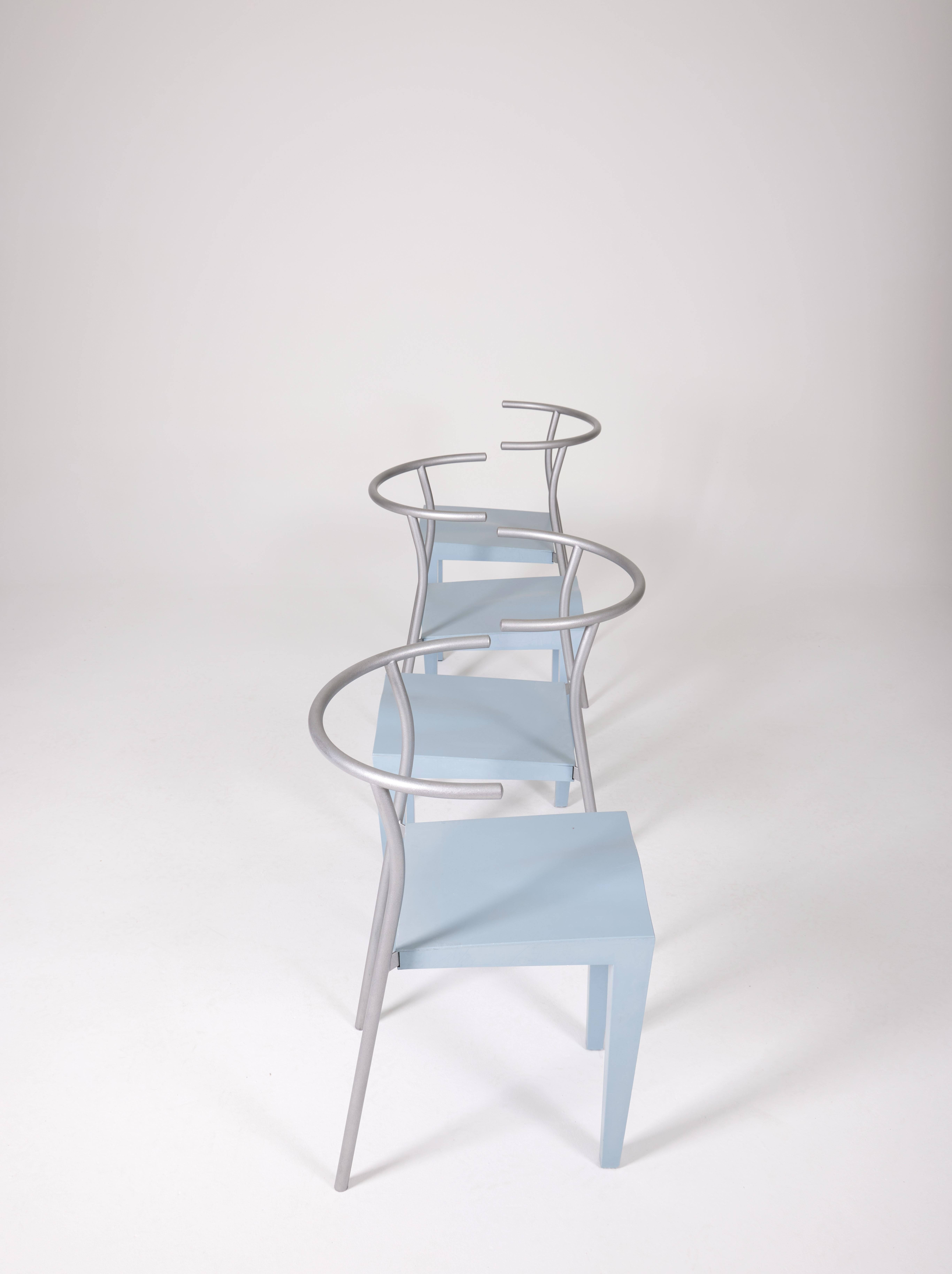 Fin du 20e siècle Ensemble de chaises Dr Glob de Philippe Starck 1988 