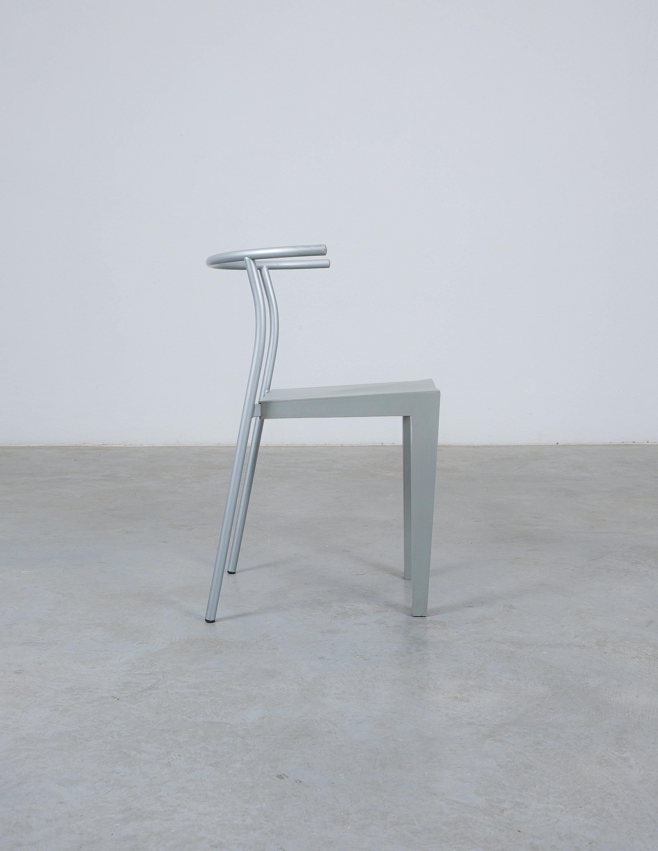 Dr Glob Stühle Philippe Starck Grau Kartell, Italien, 1990 (Stahl) im Angebot