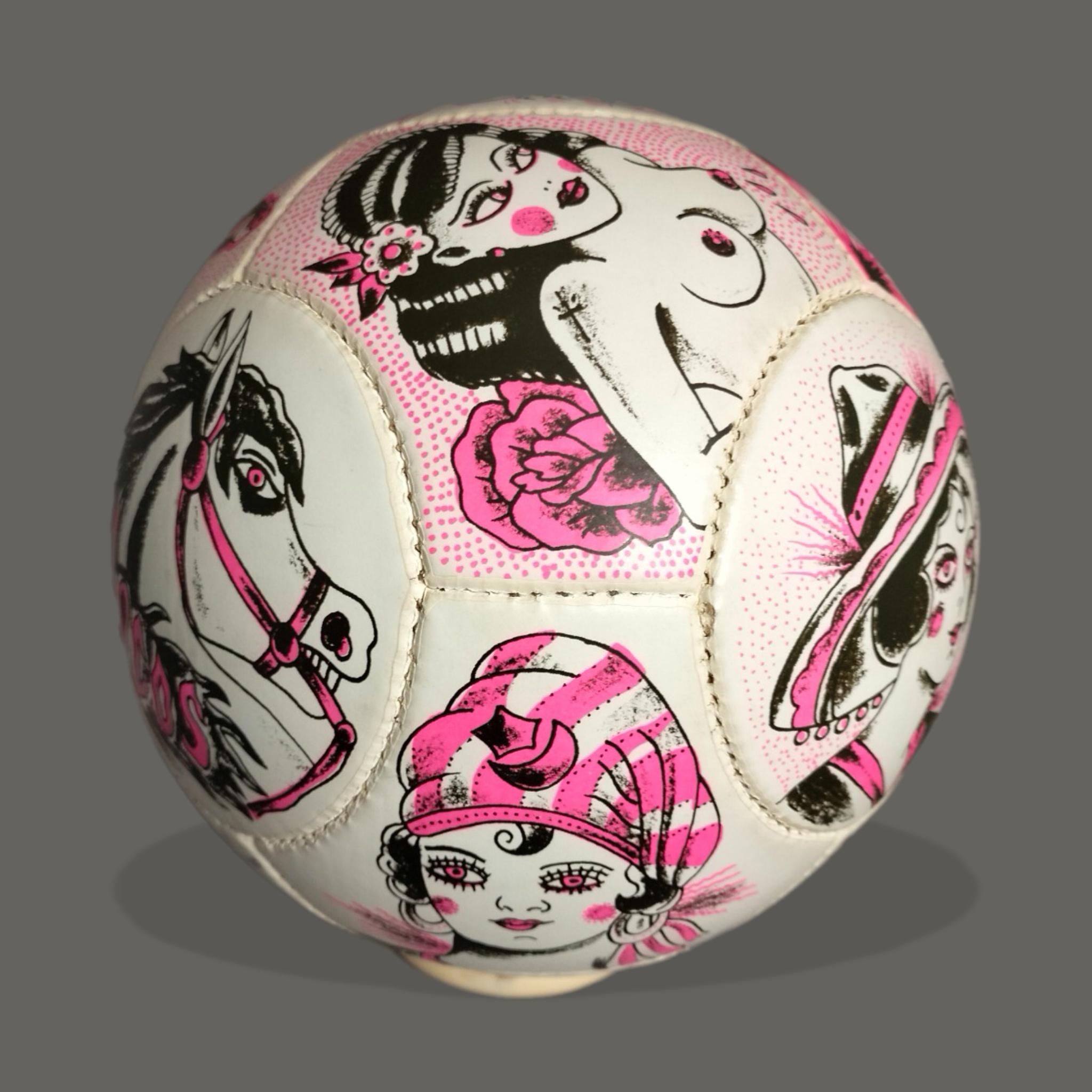 Faux Leather Dr. Lakra Silkscreen Soccer Ball. Edition of 100 Pieces