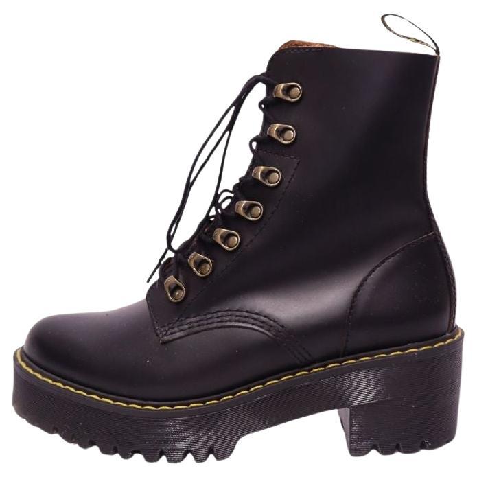 Dr. Martens Bottes de combat à plateforme en cuir noir - EU 39
