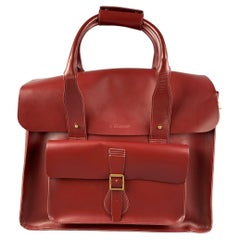 DR. MARTENS Herbst 2012 Größe L Burgunderfarbene Overnight-Tasche aus Leder