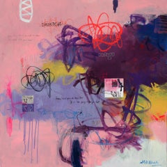 Caos entre líneas - Mohammad Ali Bhatti, Técnica mixta sobre lienzo, Abstracto