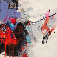 Composición 7 - Mohammad Ali Bhatti, Técnica mixta sobre tabla, Pintura abstracta