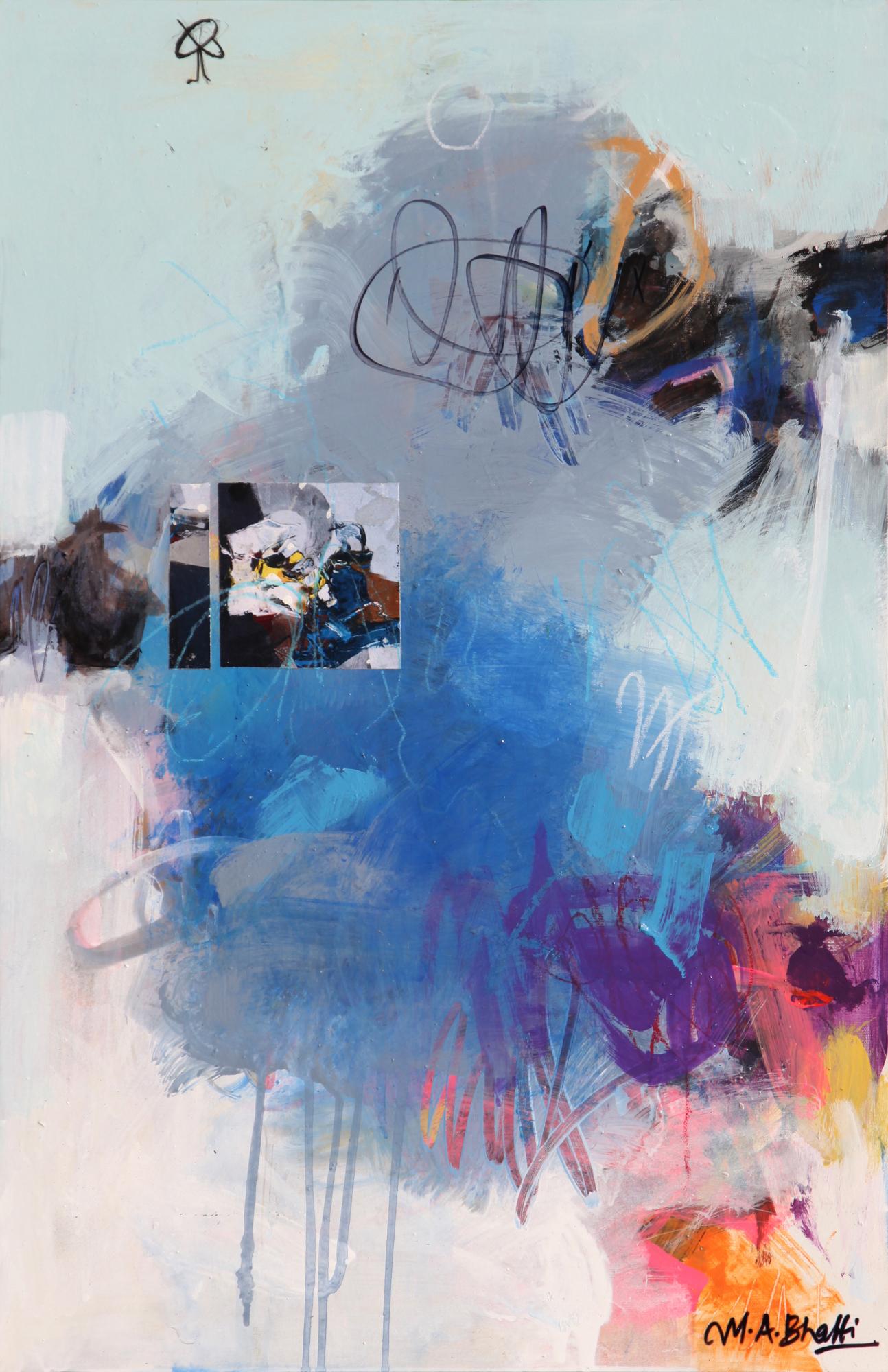 Fragments du crépuscule I - Mohammad Ali Bhatti, Technique mixte sur toile, Abstrait