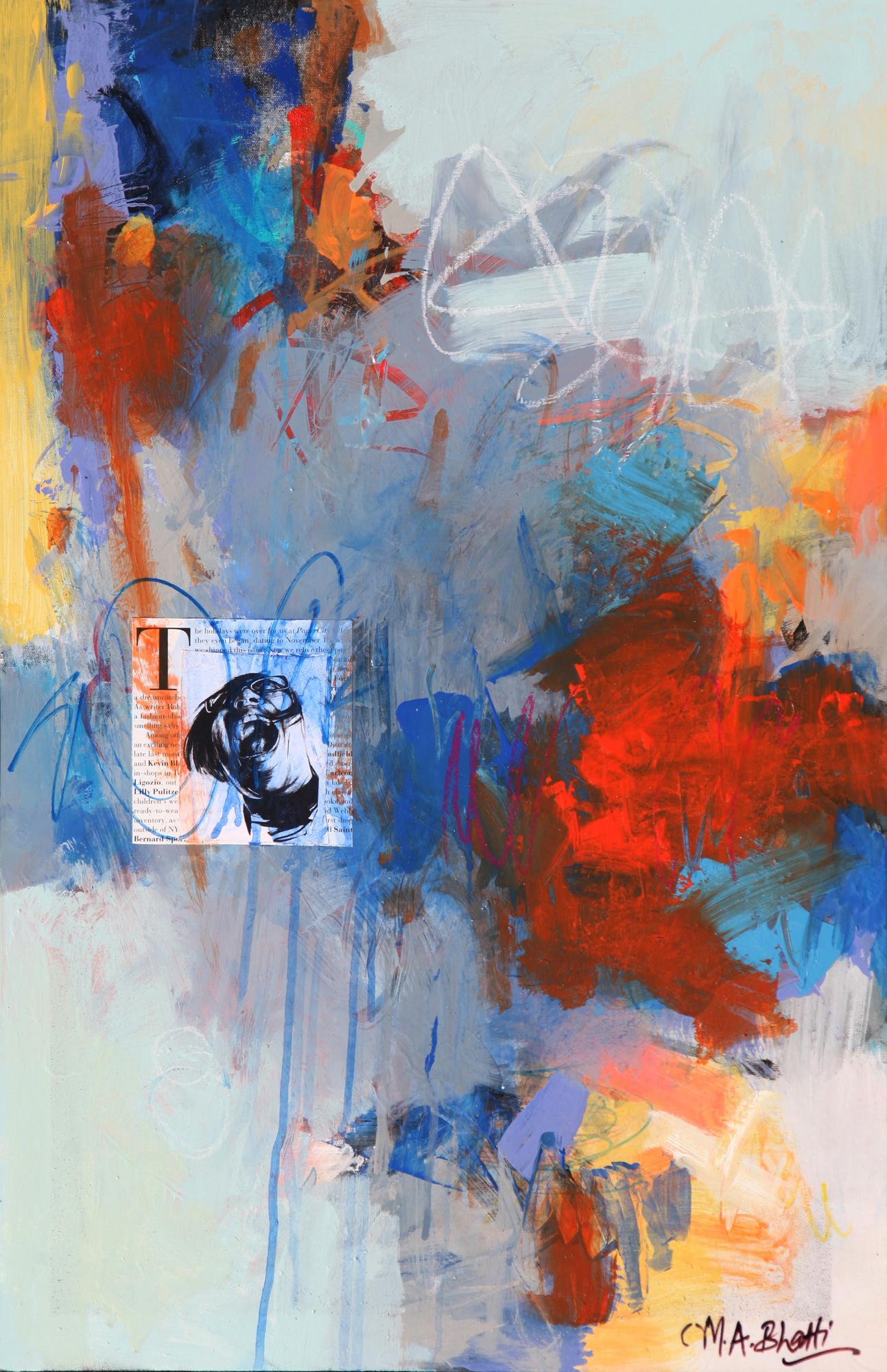 Fragments du crépuscule II - Mohammad Ali Bhatti, Technique mixte sur toile, Abstrait - Mixed Media Art de Dr. Mohammad Ali Bhatti
