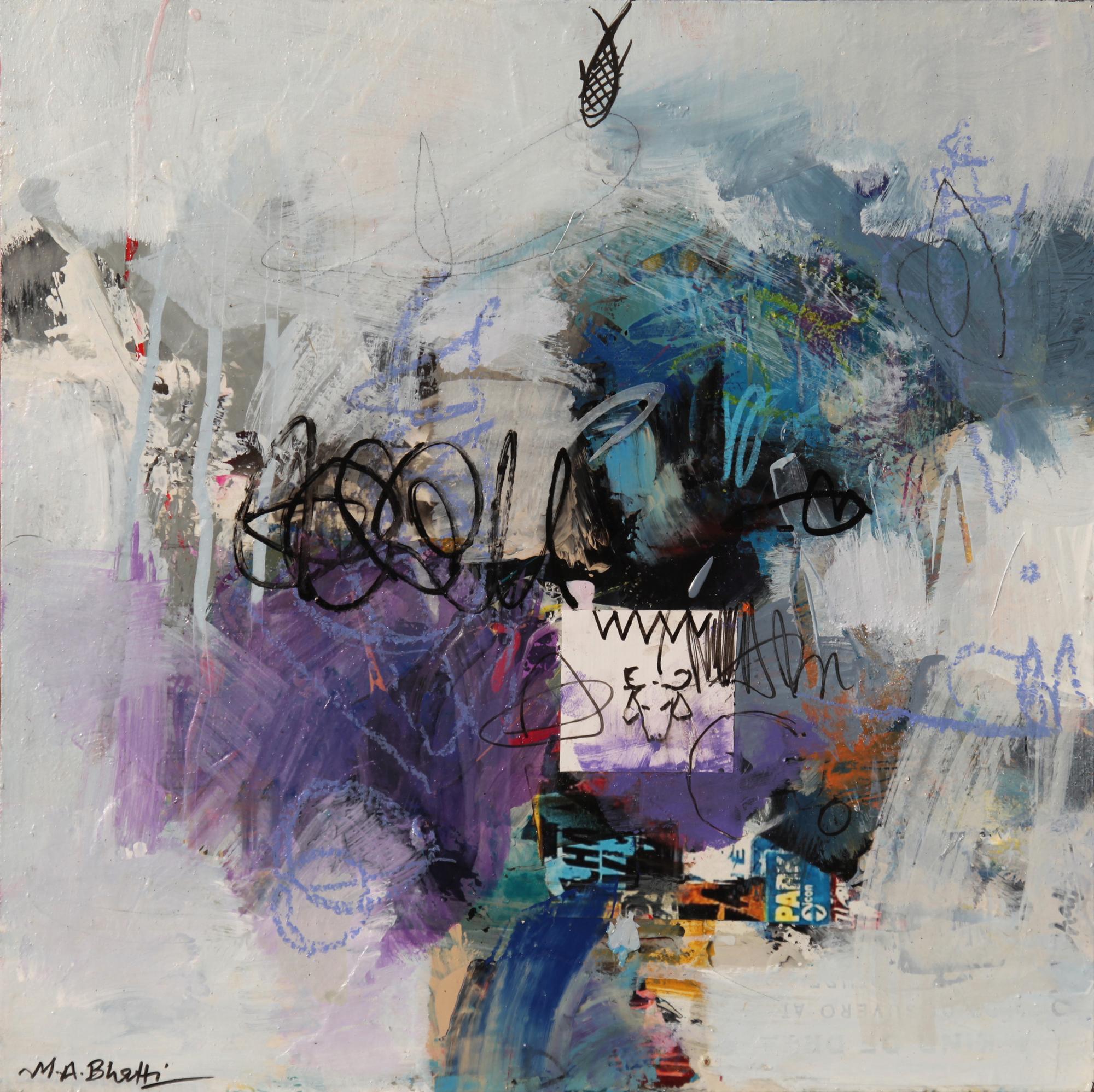Armonía 1 - Mohammad Ali Bhatti, Técnica mixta sobre tabla, Pintura abstracta