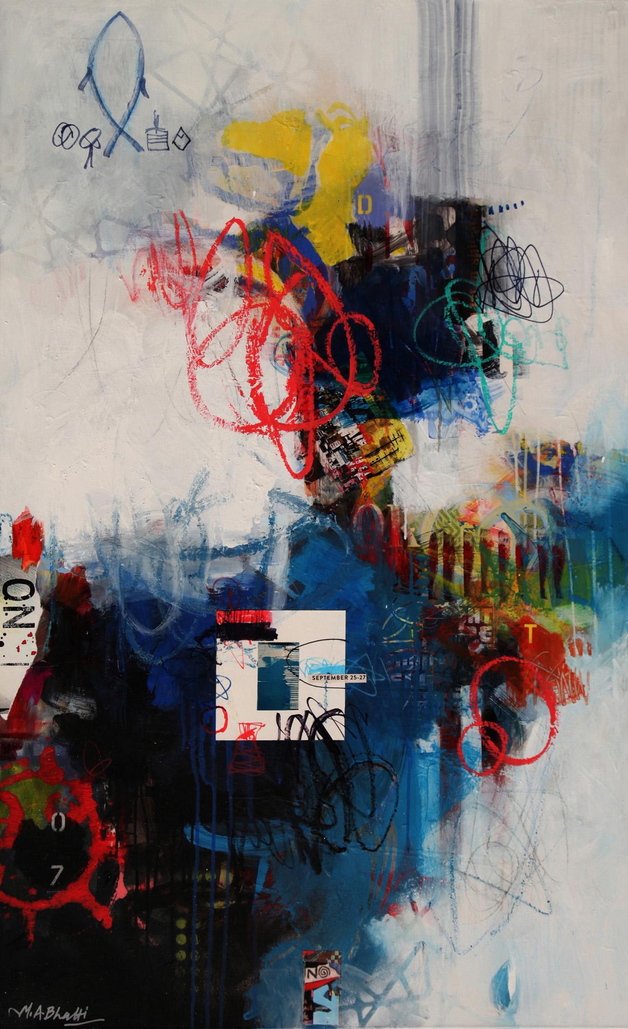Ilusiones del Infinito - Mohammad Ali Bhatti, Técnica mixta sobre lienzo, Abstracto