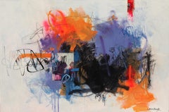 Sonata al chiaro di luna - Mohammad Ali Bhatti, Tecnica mista su tela, Pittura astratta